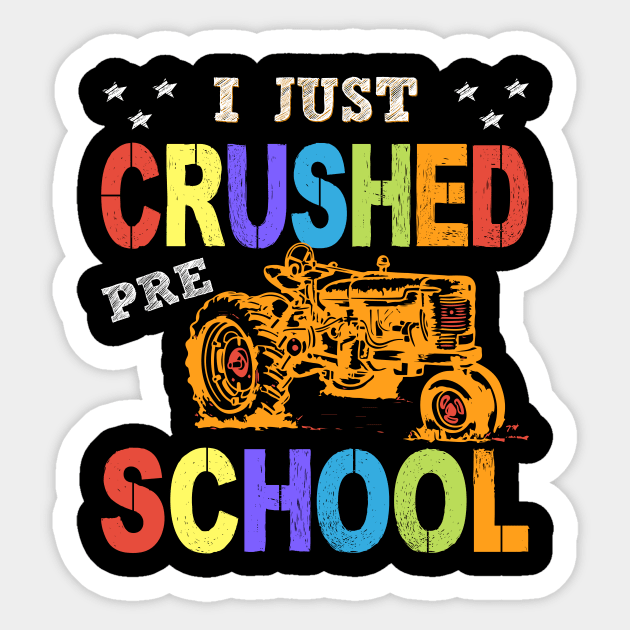 I Just Crushed Preschool Truck Graduation Pre-K Gift Sticker by Mourad1984